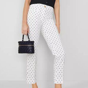 Ann Taylor The Cotton Crop Pant in Dot - NWOT